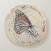 バタフライファミリー魔法 ラウンドクッション (正面)