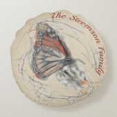 バタフライファミリー魔法 ラウンドクッション (裏面)