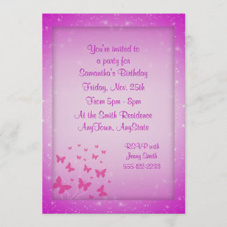 バタフライファンタジー招待状 招待状