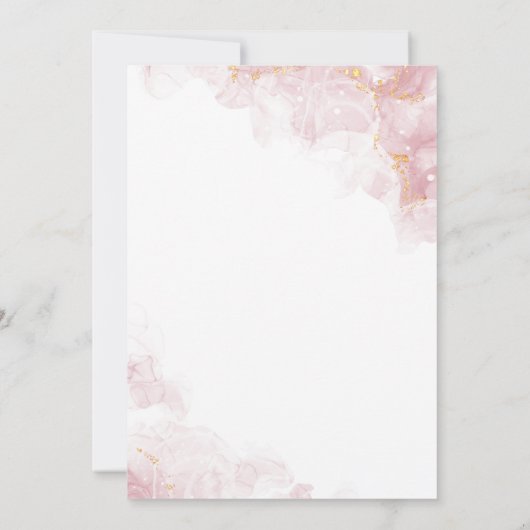 バタフライファースト誕生日ガールファースト招待状 招待状 (裏面)