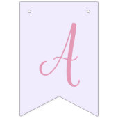 バタフライファースト誕生日ガール1stピンクパープル バンティングフラッグ (第3の旗)