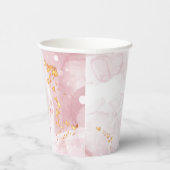 バタフライファースト誕生日ガール1stピンクパープル 紙コップ (右)