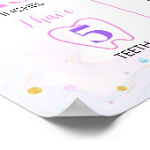 バタフライファースト誕生日マイルストーンポスター ポスター (角)