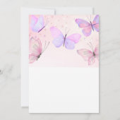 バタフライファースト誕生日招待状 招待状 (裏面)