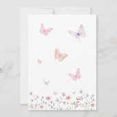 バタフライファースト誕生日 招待状 (裏面)