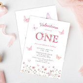 バタフライファースト誕生日 招待状