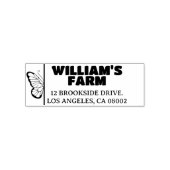 バタフライファームビジネスユニークカワイイ差出人住所 セルフインキングスタンプ (デザイン)