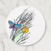 バタフライフィールドデザインメッセージカード フェイバータグ (裏面)