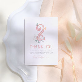 バタフライフェアユタレフローラガールバースデーパーティー サンキューカード