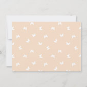 バタフライフェアユタレフローラガールフォト誕生日 招待状 (裏面)