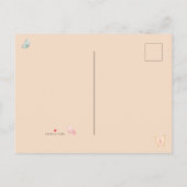 バタフライフェアユタレフローラフォト誕生日はがき インビテーションポストカード (裏面)