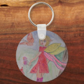 バタフライフェアリーのボタンキーリング キーホルダー (正面)