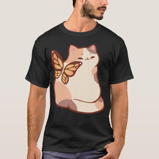 バタフライフェアリーカリコキャット Tシャツ (正面)