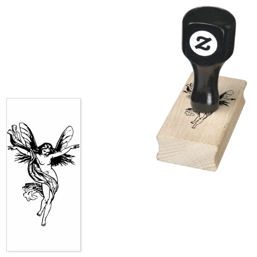 バタフライフェアリーガールファンタジー ラバースタンプ (押印)