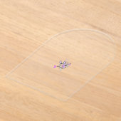 バタフライフェアリータトゥーベクトル – ヴィンテージフローラアート アクリル招待状 (レイダウン)