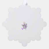 バタフライフェアリータトゥーベクトル – ヴィンテージフローラアート オーナメントカード (裏面)