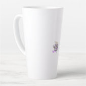 バタフライフェアリータトゥーベクトル – ヴィンテージフローラアート カフェラテマグ (左アングル)