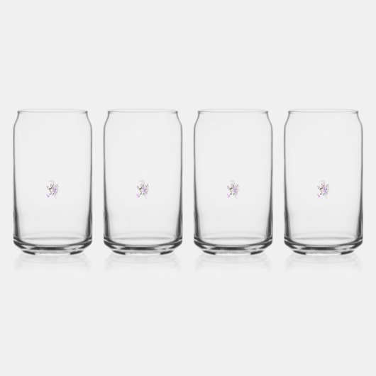 バタフライフェアリータトゥーベクトル – ヴィンテージフローラアート ガラス缶 (左)