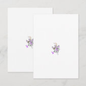 バタフライフェアリータトゥーベクトル – ヴィンテージフローラアート セーブザデート (正面/裏面)