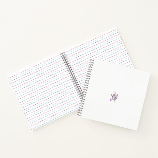 バタフライフェアリータトゥーベクトル – ヴィンテージフローラアート ノートブック (内部)