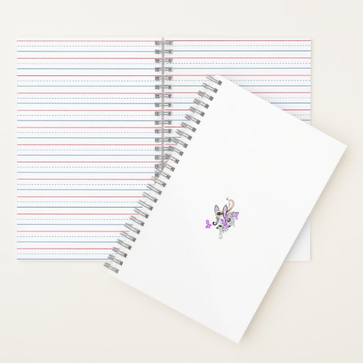 バタフライフェアリータトゥーベクトル – ヴィンテージフローラアート ノートブック (内側)