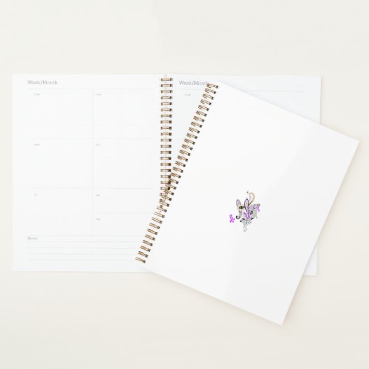 バタフライフェアリータトゥーベクトル – ヴィンテージフローラアート プランナー手帳 (ディスプレー)