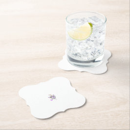 バタフライフェアリータトゥーベクトル – ヴィンテージフローラアート ペーパーコースター