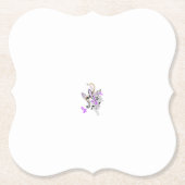 バタフライフェアリータトゥーベクトル – ヴィンテージフローラアート ペーパーコースター (正面)