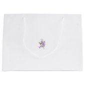 バタフライフェアリータトゥーベクトル – ヴィンテージフローラアート ラージペーパーバッグ (正面)