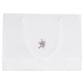 バタフライフェアリータトゥーベクトル – ヴィンテージフローラアート ラージペーパーバッグ (裏面)