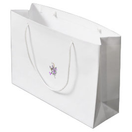 バタフライフェアリータトゥーベクトル – ヴィンテージフローラアート ラージペーパーバッグ