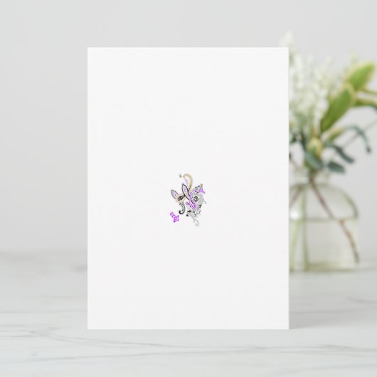 バタフライフェアリータトゥーベクトル – ヴィンテージフローラアート 招待状 (スタンド正面)