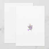 バタフライフェアリータトゥーベクトル – ヴィンテージフローラアート 招待状 (正面/裏面)