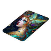 バタフライフェアリー小妖精や小人レディファンタジーアート マグネット (左側)