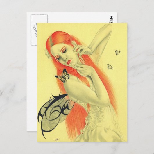 バタフライフェアリー秘密はがき ポストカード (正面/裏面)