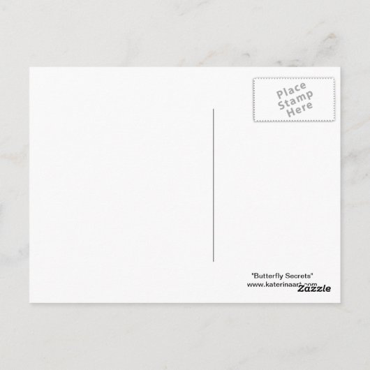 バタフライフェアリー秘密はがき ポストカード (裏面)