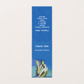 バタフライフェアリー（昆虫）オオカバマダラ、モナークウイングゴールデンドレスブルー 名刺 (外部フラット)