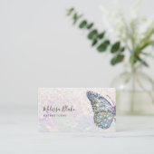 バタフライフェイクパステルグリッター名刺 名刺 (スタンド正面)