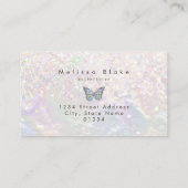 バタフライフェイクパステルグリッター名刺 名刺 (裏面)