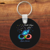 バタフライフェイスホープラブアロペシア認識度1 キーホルダー (裏面)