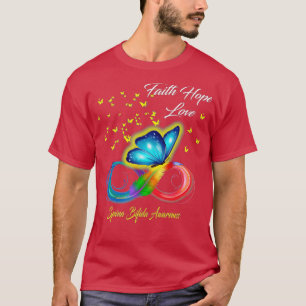 バタフライフェイスホープラブスピナビフィダ認識度 Tシャツ