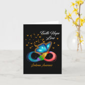 バタフライフェイスホープラブ白血病認識度 カード (黄色い花)