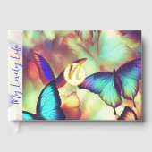 バタフライフォイルモノグラムスクラップブックアルバム ゲストブック (正面)