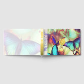 バタフライフォイルモノグラムスクラップブックアルバム ゲストブック (全面)