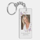 バタフライフォトメモリアル祈りの言葉 キーホルダー (正面左)