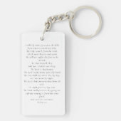 バタフライフォトメモリアル祈りの言葉 キーホルダー (裏面)