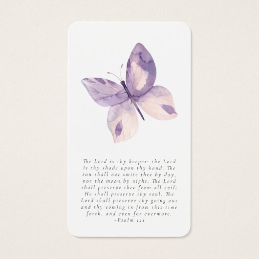 バタフライフォトメモリ祈りの言葉カード (正面)