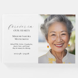 バタフライフォト葬儀ゲストブック – ミニマリスト ゲストブック