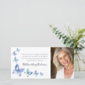 バタフライフォト葬儀サンキューカード サンキューカード (スタンド正面)