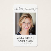 バタフライフォト葬儀メモリアル祈りの言葉カード (正面)